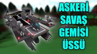 🚢ASKERİ SAVAŞ GEMİSİ ÜSSÜ🚢| Roblox Gemi Yapma Oyunu | Build A Boat screenshot 1