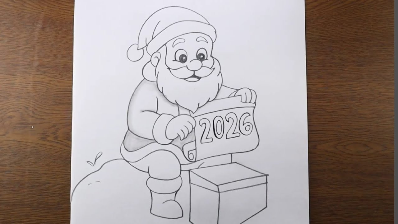 “Santa Claus Drawing | Easy & Cute Santa Claus Drawing for Kids | Christmas Special Art”