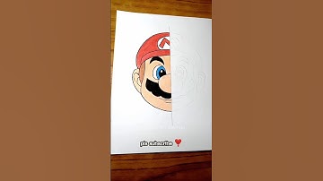 Drawing super Mario in two ✨different styles ✨ #shorts #artshorts #supermario