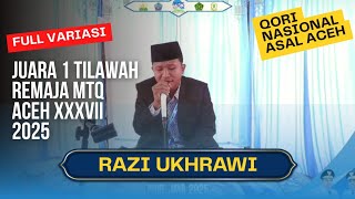 Razi Ukhrawis Performance  1st Place In The 37th Aceh Mtq Youth Tilawah Competition In 2025