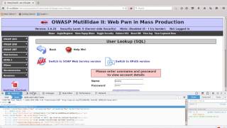 Mutillidae: How to Solve the "Show hints in security level 5" Challenge