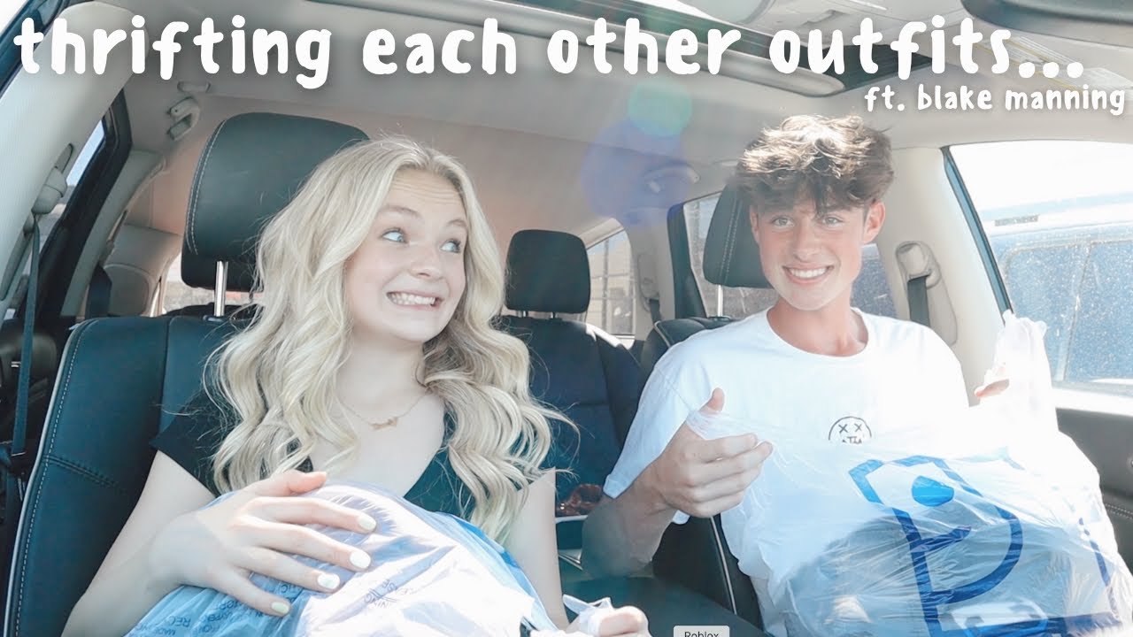 Thrifting Outfits For Each Other On A Budget!! | Pressley Hosbach ft. Blake Manning