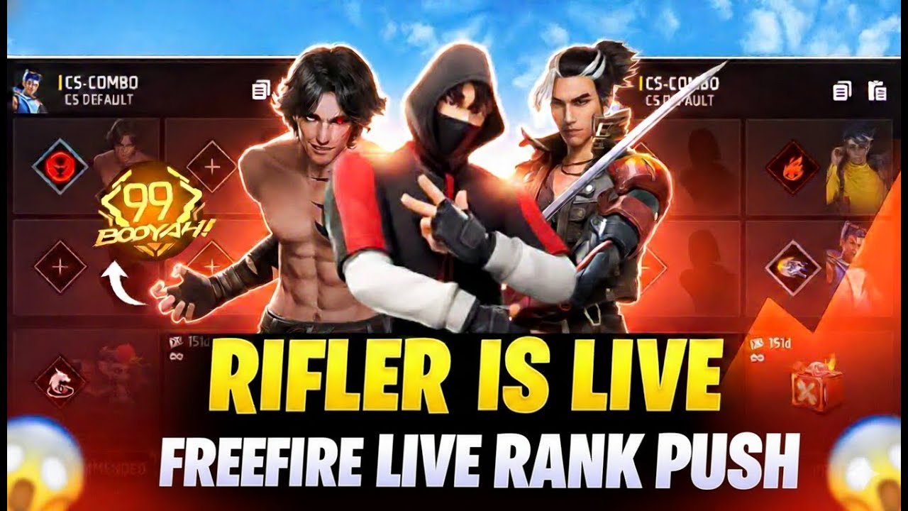 FREE FIRE LIVE RANK PUSH WITH PRO SUBSCRIBERS 🎯RIFLER LIVE - YouTube