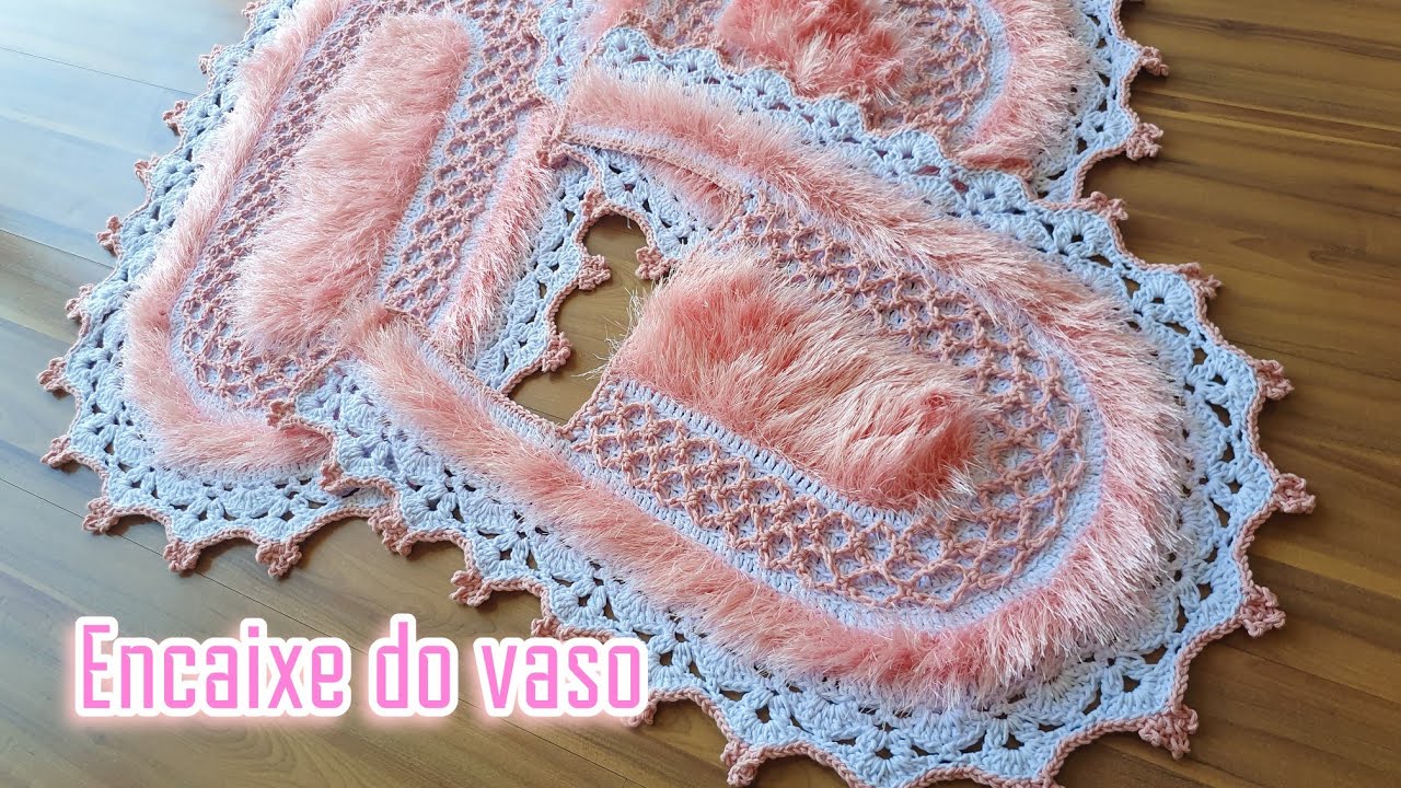 Jogo de banheiro decore luxo rendado - encaixe do vaso passo a passo