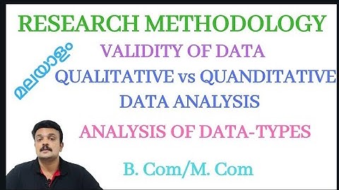 Analysis of data in Research Methodology Malayalam