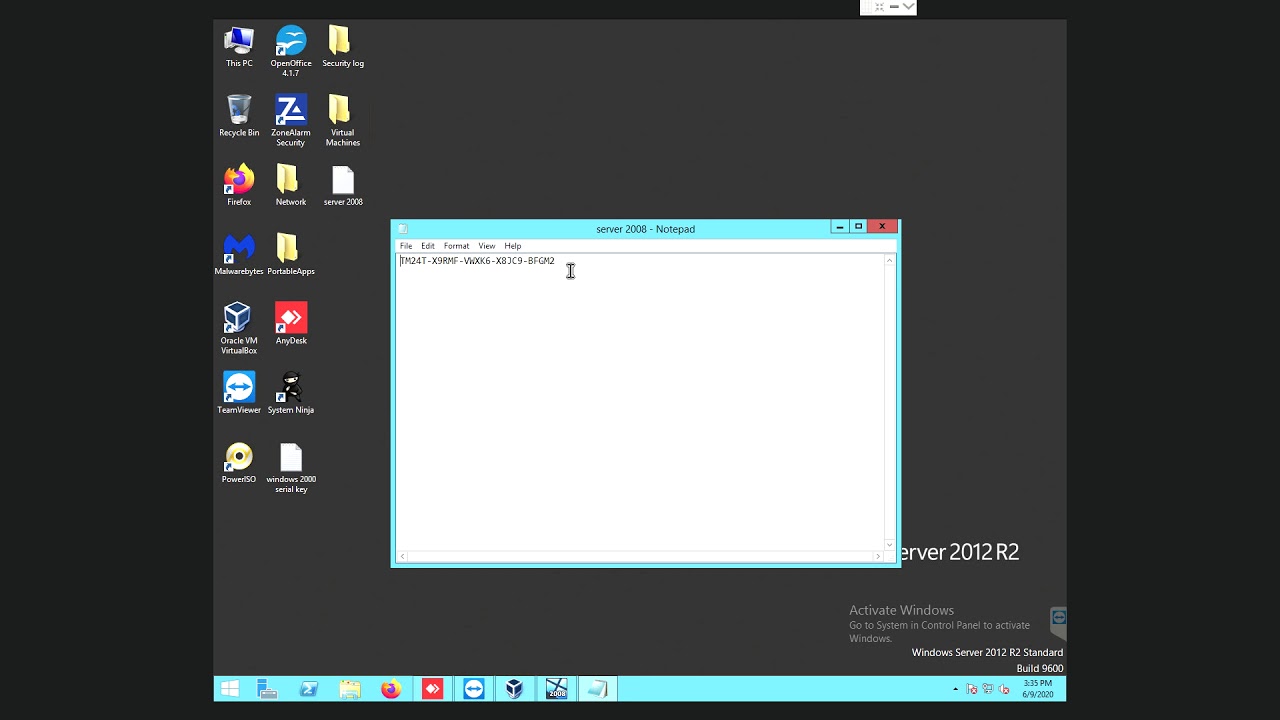 Server 2008 Virtual machine - YouTube