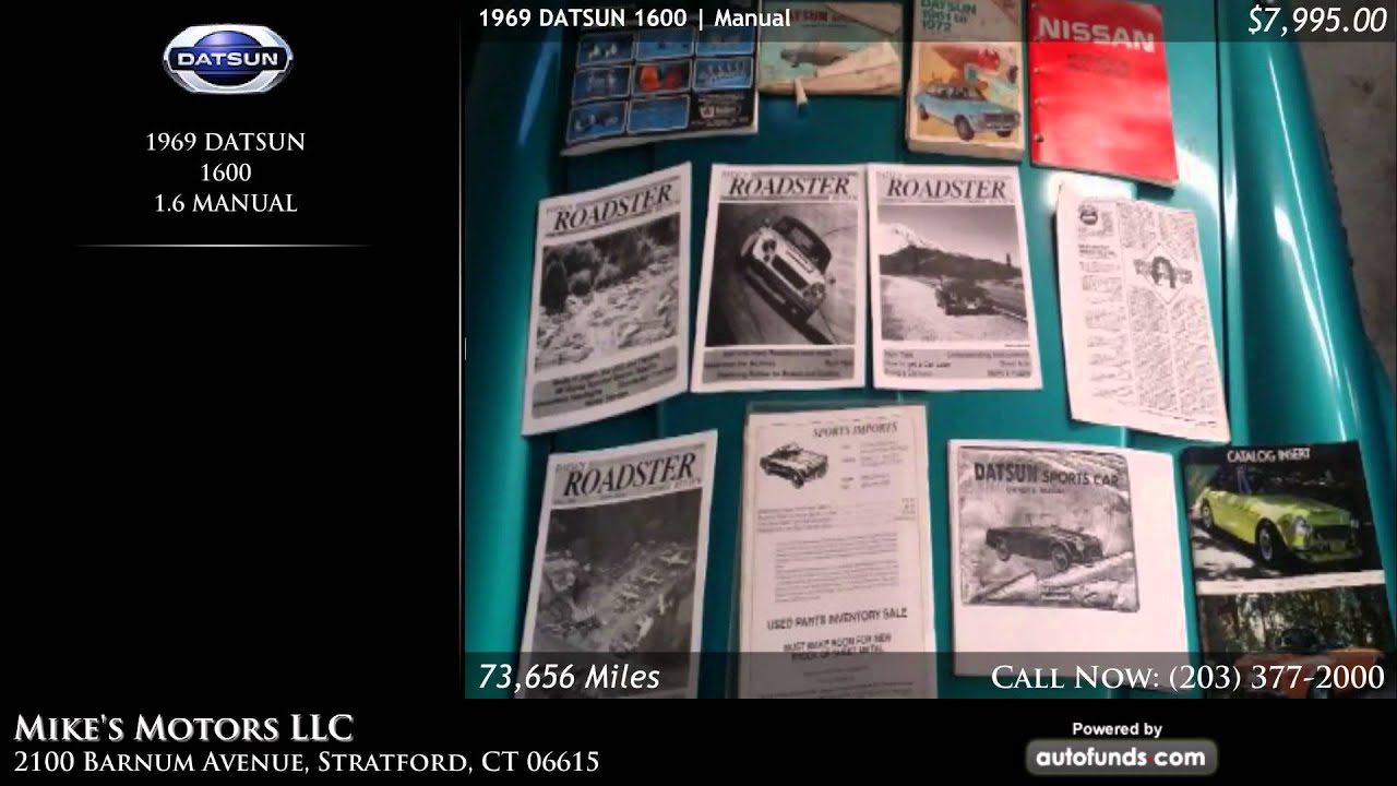 Used 1969 DATSUN 1600 | Mike's Motors LLC, Stratford, CT - SOLD