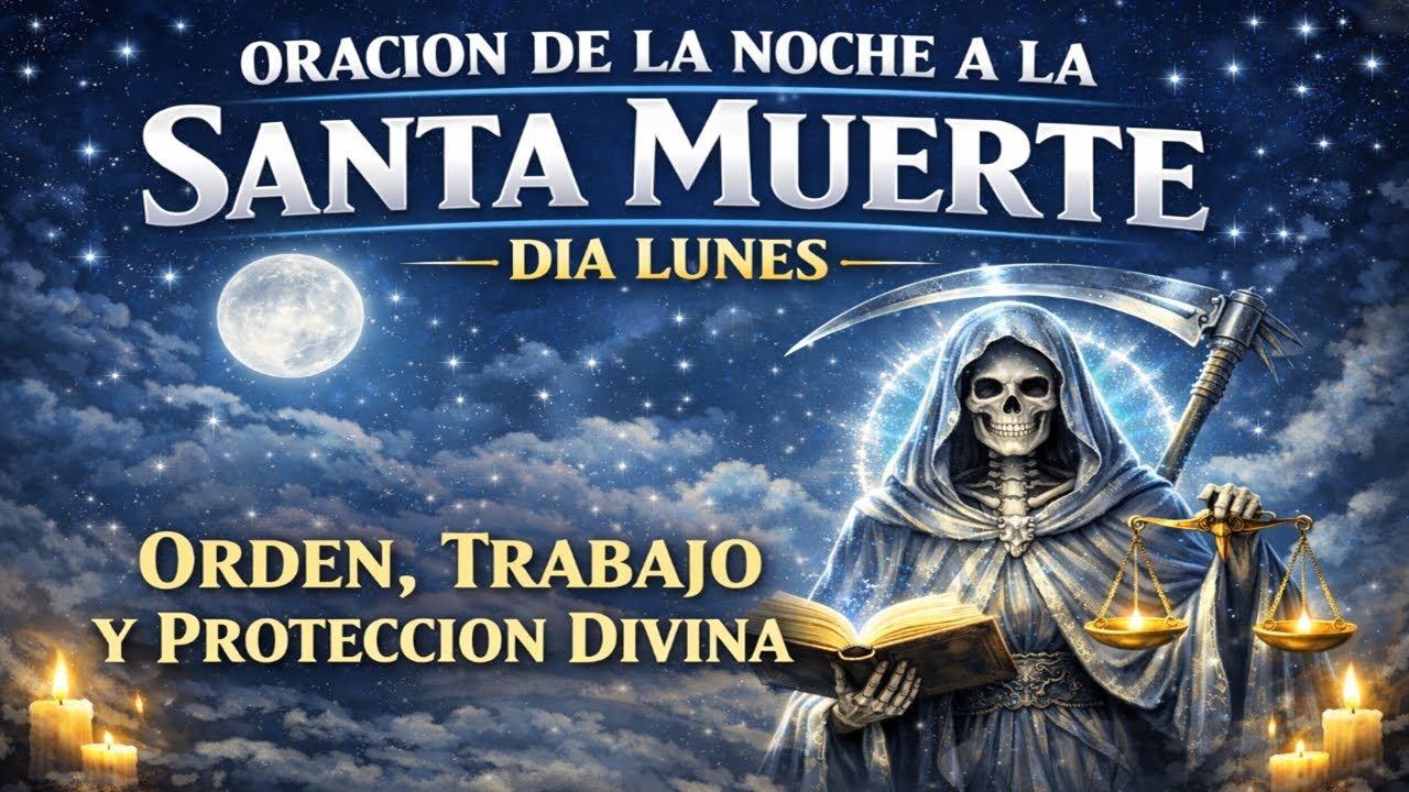 Oración De La Noche A La Santa Muerte Del Día Lunes Orden, Protección Y Guía