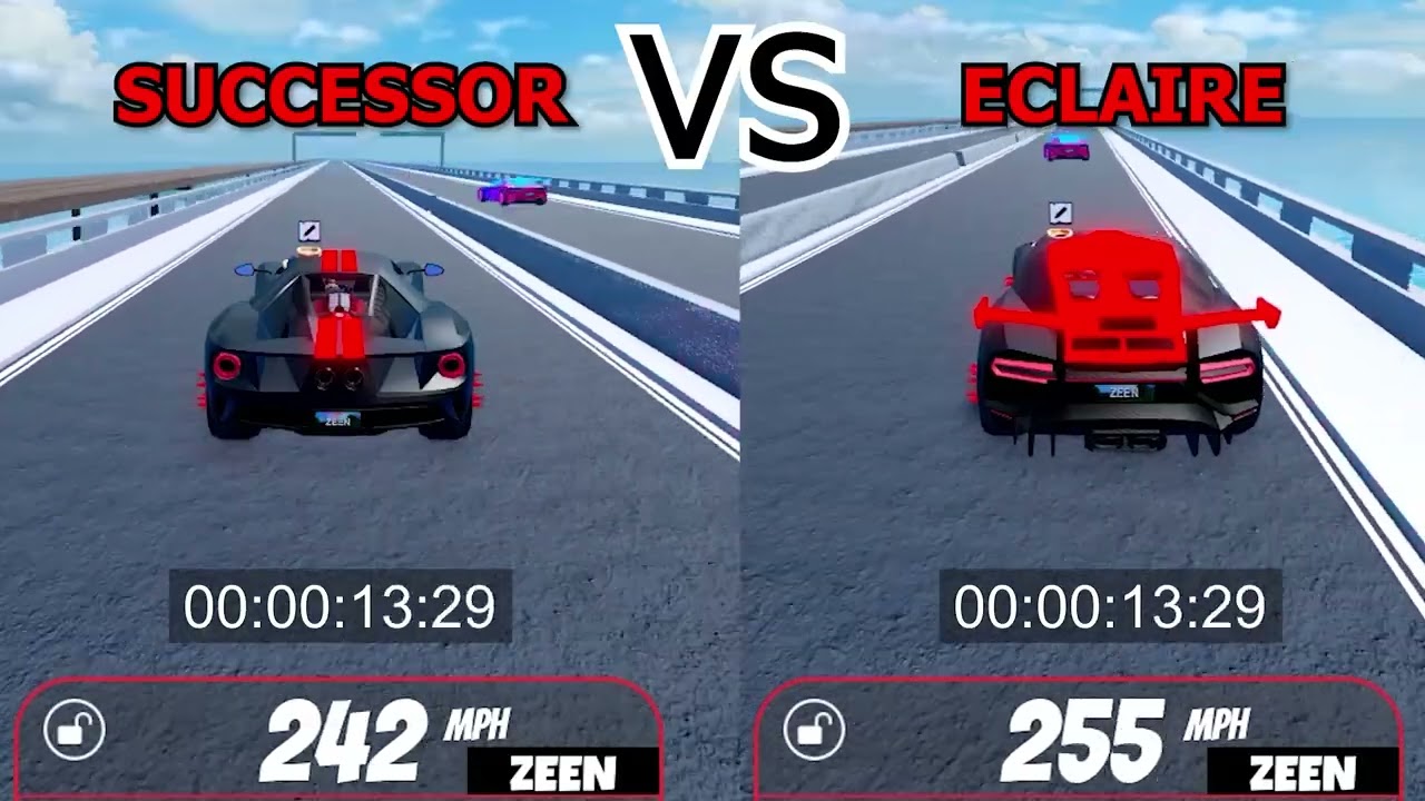 Successor VS Eclaire Roblox Jailbreak Speed Test