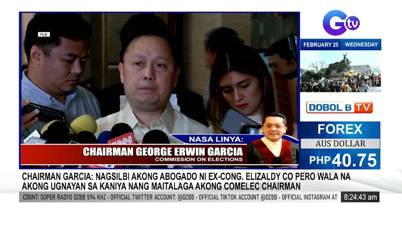COMELEC chair George Garcia, itinangging tumanggap ng male-maletang pera mula kay ex-Cong. Zaldy Co