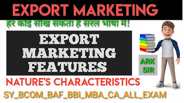 What is export marketing? Features Commerce Tybcom sem 5 MBA NCERT #Abdulsir
