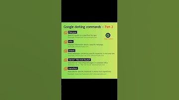 Google Dorking Commands - Part 2 #cybersecurity #networking #shorts
