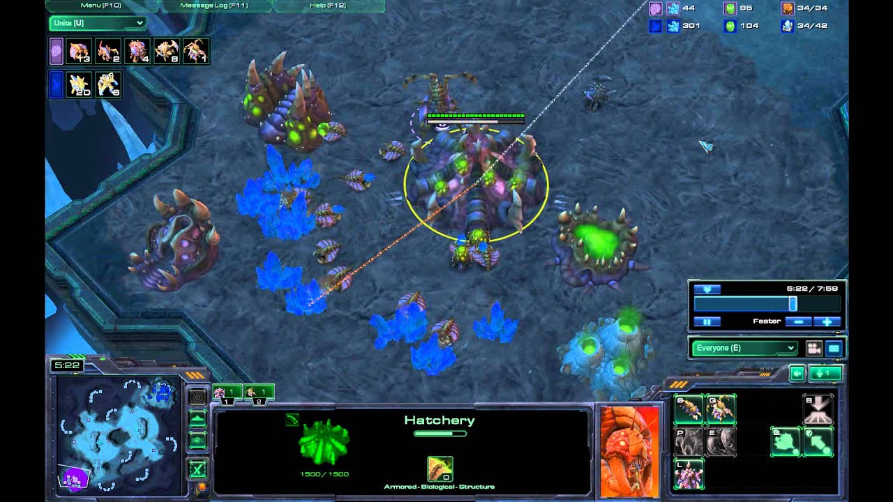 Starcraft II: EASY Zerg Wins: Fast Roach Pressure Tutorial. HD - YouTube