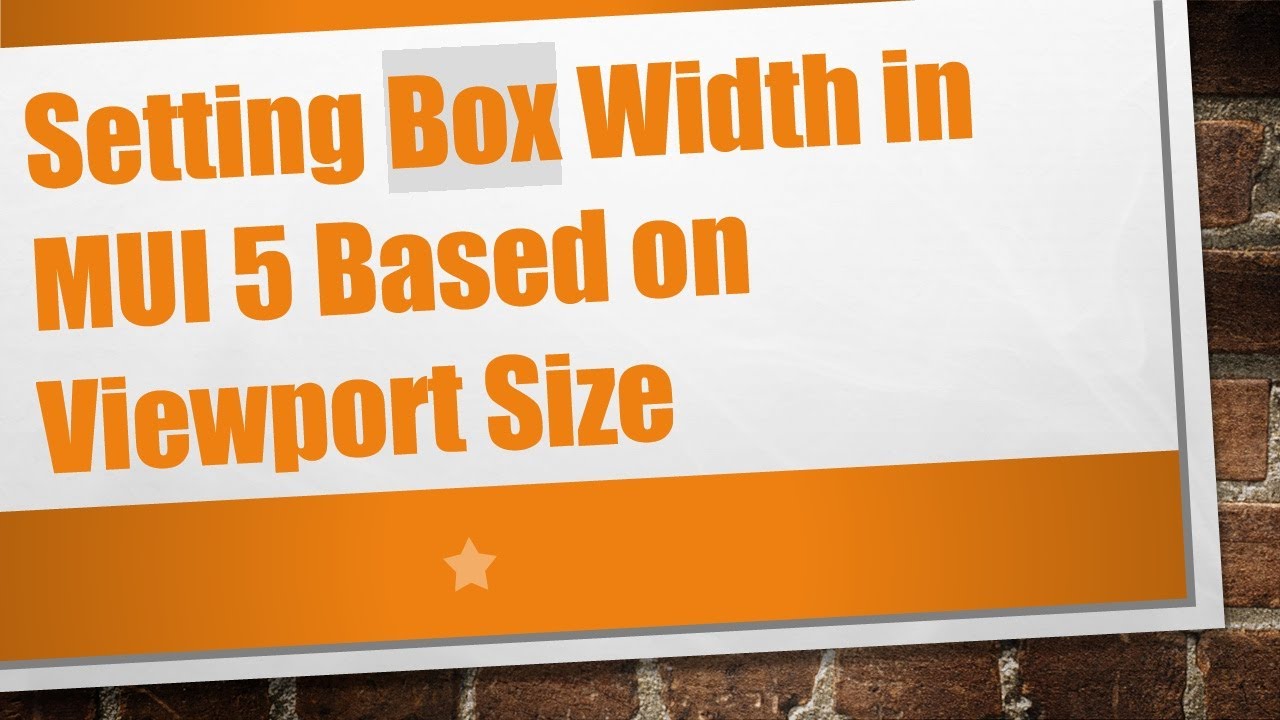 Setting Box Width in MUI 5 Based on Viewport Size
