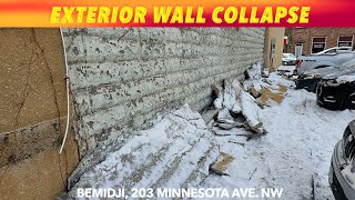 Exterior Wall Collapse In Bemidji, Minnesota