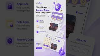 App Lock. Note Lock. Your notes stay yours. Private.Secure.Always. #NoteBean #PrivacyFirst #NotesApp