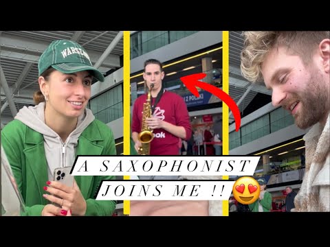 I met a SAXOPHONIST at the AIRPORT !! 😱🎷 (Full Version)