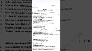 pharmaceutical organic chemistry-I privious question paper 2019-25 B.pharm1st year 2nd sem