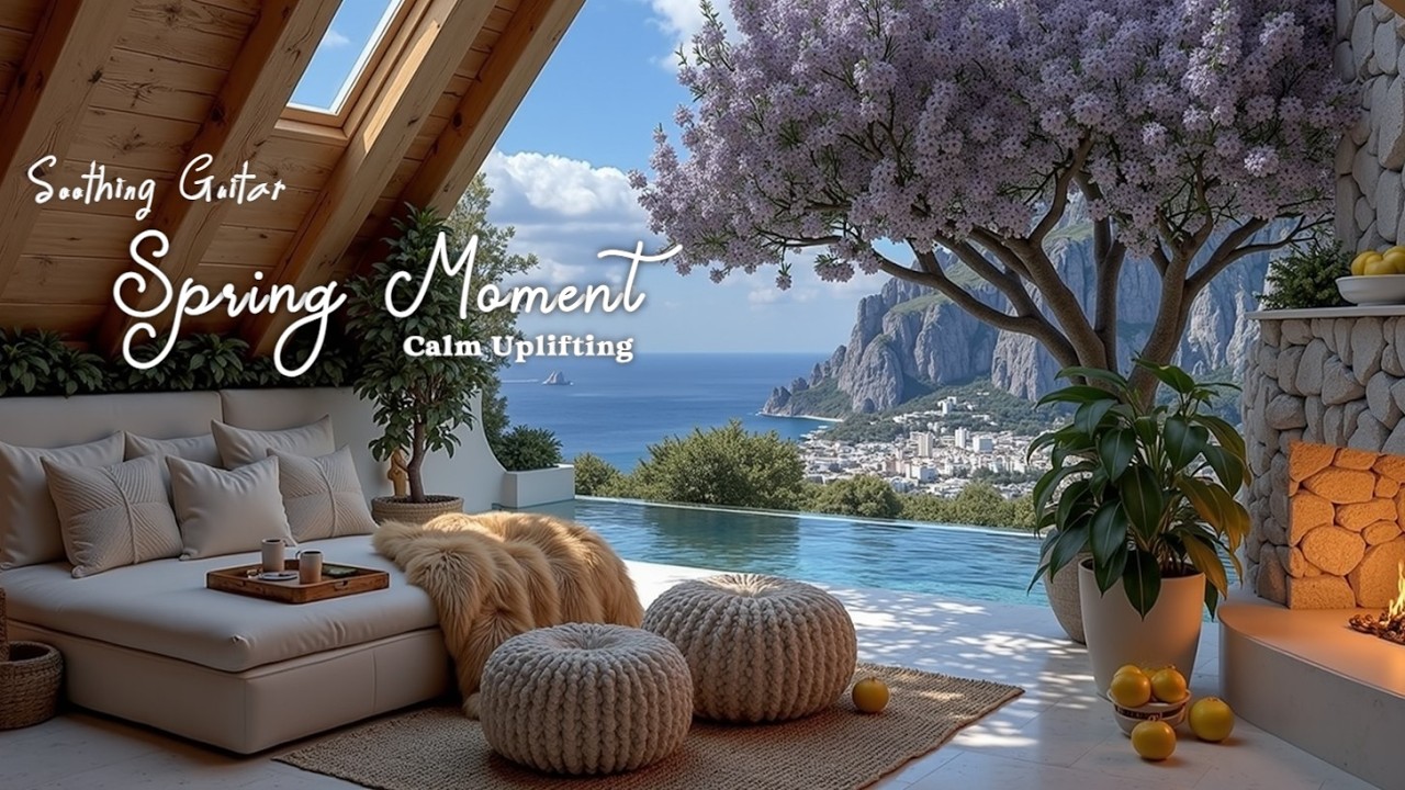 Весенний момент гитарные мелодии уютная музыка в хижине расслабляющая ~ весеннее спокойствие подъем