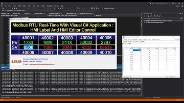 Modbus RTU Real-Time With Visual C# Application : HMI Label(Display) And HMI Editor Control