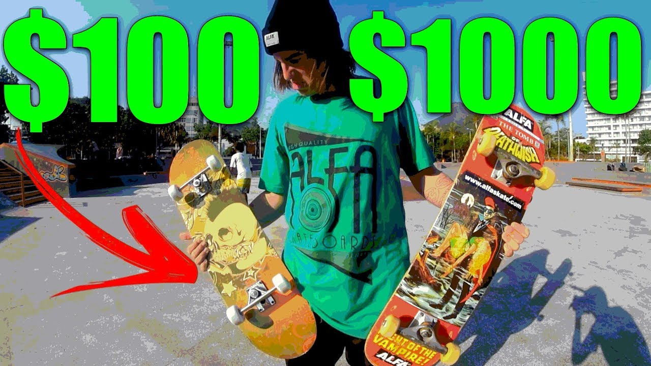 SKATE $100 VS $1000 - YouTube