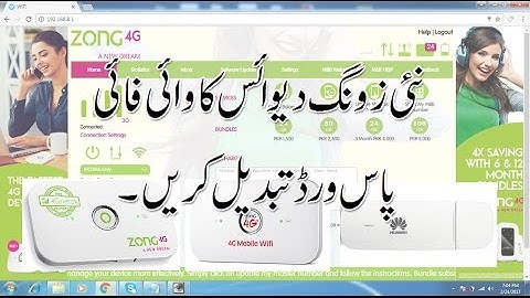 How to Change New Zong 4G Wifi Password