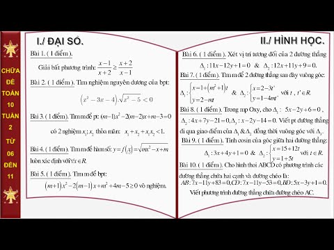 Video BÀI TẬP TOÁN 10 - TUẦN 2. - youtube