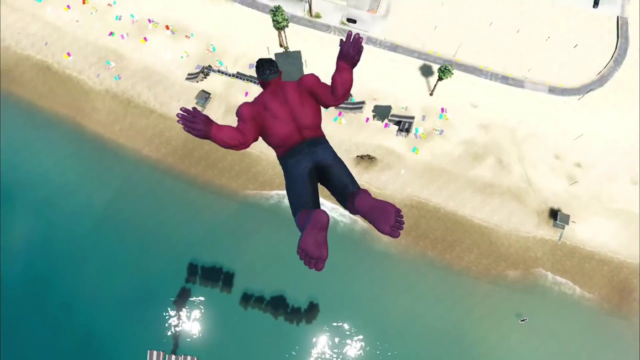 GTA 5 Water Ragdolls SPIDERMAN VS RED HULK (GTA 5 Superhero Battle, Funny Moments, Euphoria Physics)