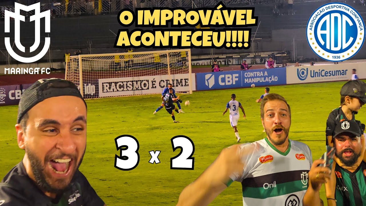 VIRADA ABSURDA DO MARINGÁ COM UM A MENOS NA SÉRIE C | MARINGÁ FC 3 X 2 CONFIANÇA/SE