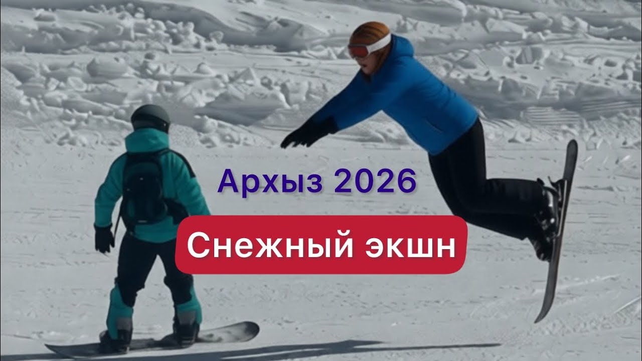 Первый сезон в Архызе на Сноуборде с нуля!
