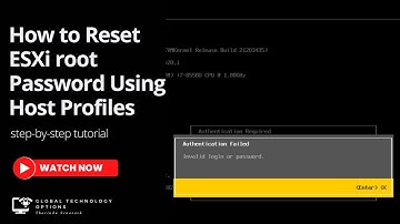 How to Reset the ESXi Password Using Host Profiles