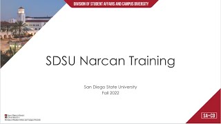 SDSU Online Narcan Training
