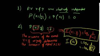 Information Theory : Mutual Information and Self Information