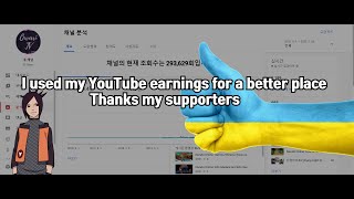 I used my Youtube earnings for Ukraine children. Thanks my supporters!