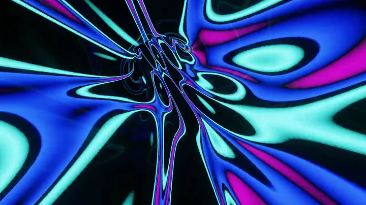Abstract Background Video 4k VJ LOOP NEON Tunnel Wave Metallic Pink Blue Black Screensaver Visual