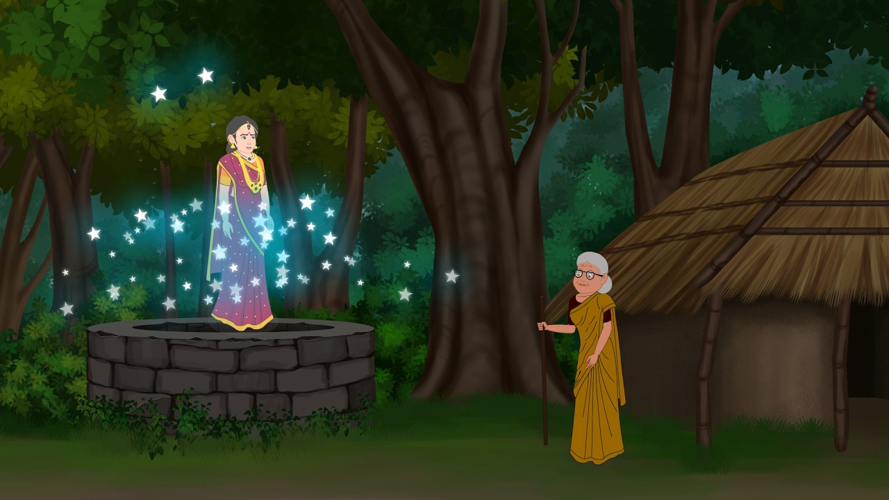 गरीब बुढ़िया का जादुई कुआँ | Hindi Moral Story | Jhapu Cartoon TV Hindi