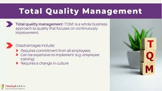 Quality Management Strategies | VCE Business Management