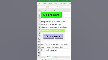 Change color of title bar of UserForm without affecting the system