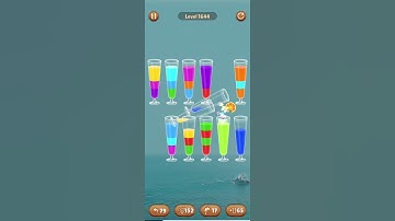 Water color sort level 1644 #androidgameplay #watersortpuzzle #shorts
