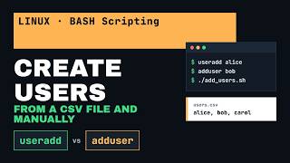 Create Multiple Users from a CSV File with  Script (Linux User Management Skill) useradd and adduser