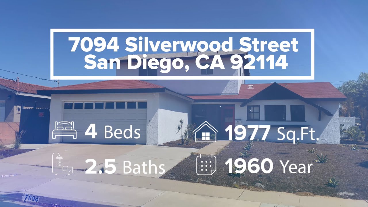 HOT Properties in San Diego 7094 Silverwood Street San Diego, CA