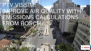 Emissions calculation with PTV Vissim and Bosch ESTM