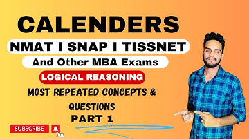 Calendar | Important Concepts and Repeated Questions | NMAT | SNAP | TISSNET Part - 1 #calendar #mba