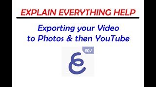 Celebrity Learning Explain Everything - Exporting to Photos and then to YouTube Wealth