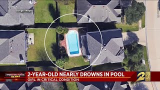 2-year-old nearly drowns in pool