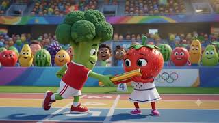 🍎Fruit School Olympics! | Funny Talking Fruits Cartoon | Kids Teamwork | 3D Animated Preschool Story screenshot 1