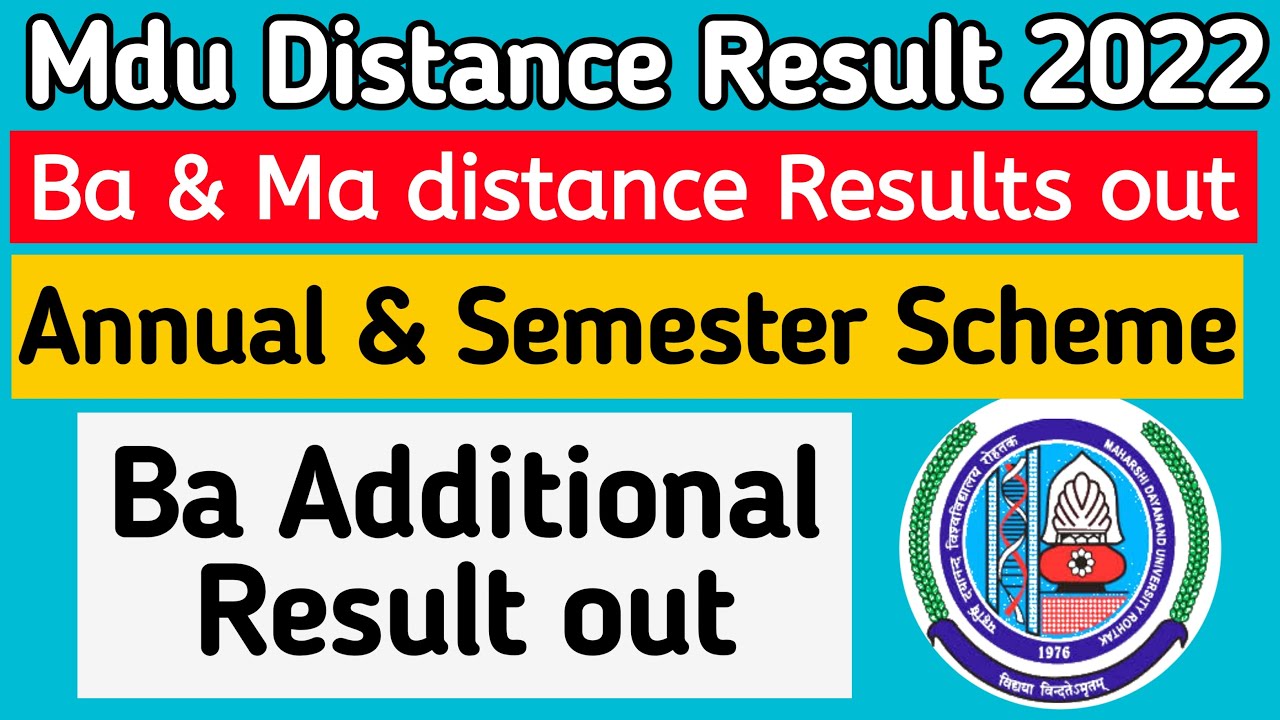 Mdu Ba distance Result out | Mdu ba distance 1st & 2nd year result out | mdu ma distance result out