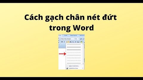 Cách gạch chân nét đứt trong Word