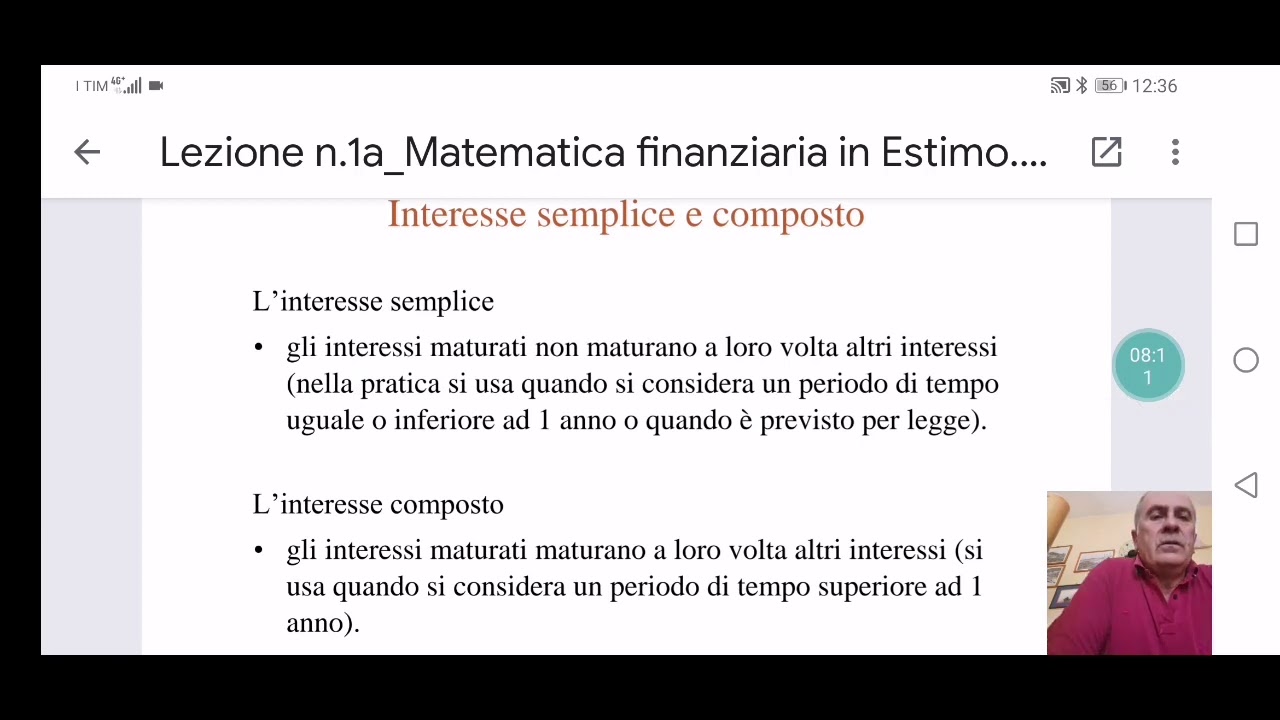 lezione 1 matematica finanziaria ed Estimo