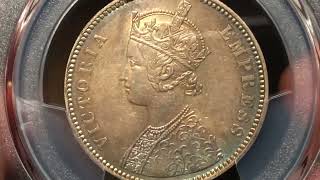 My Favorite Coins #109: British India, Rupee, 1880-C, PCGS AU58, SW-6.51.